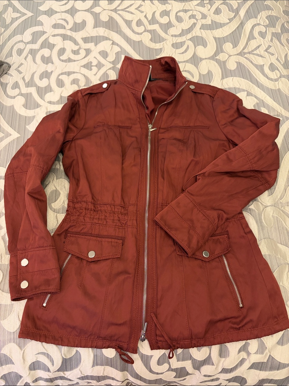 White House Black Market Rust Utility Jacket